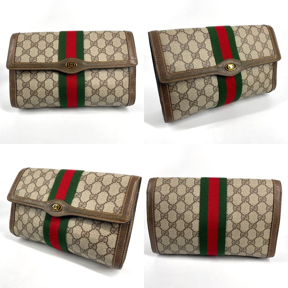 🔴SOLD🔴Gucci Ophidia Sherry Line Supreme GG Monogram Clutch Bag. - Picture 8 of 17